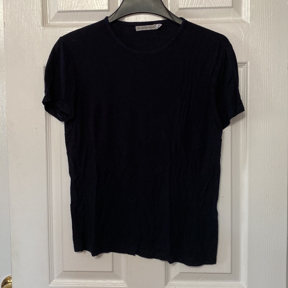 VTG Emporio Armani Navy Blue Classic Tee Shirt